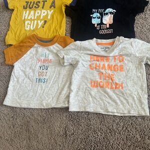 Okie Dokie Kids Graphic Tees - Yellow, Black, Gray, Orange